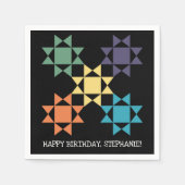 Amish Quilt Blocks Personalisiert Quilt Themed Na Serviette (Vorderseite)