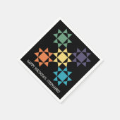 Amish Quilt Blocks Personalisiert Quilt Themed Na Serviette (Ecke)