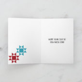 Amish Quilt Blocks Personalisierte benutzerdefinie Karte (Innenseite)