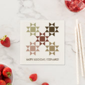 Amish Quilt blockt Personalisiertes Quilting Serviette (Beispiel)