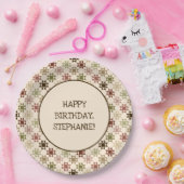 Amish Quilt Druckneutrale Farben Personalisiert Pappteller (Party)