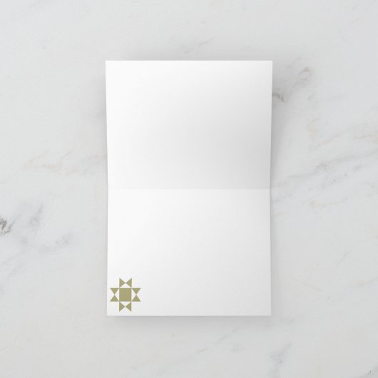 Amish Quilt Gemusterte benutzerdefinierte Meldung Dankeskarte (Innenseite)