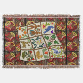 Amish Quilt Lovers Fest in gemütlichen Landfarben Decke (Vorderseite)