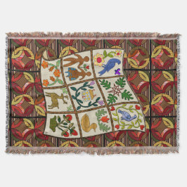 Amish Quilt Lovers Fest in gemütlichen Landfarben Decke