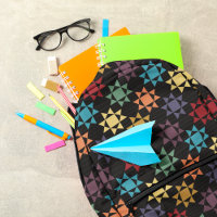 Amish Quilt Print Bright Colors Gemustert