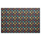 Amish Quilt Print Bright Colors on Black Gemustert Stoff (Fat Quarter (45,7 x 55,9 cm))