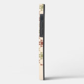 Amish Quilt Print Cream, braun Personalisiert Case-Mate iPhone Hülle (Rückseite / Links)