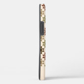 Amish Quilt Print Cream, braun Personalisiert Case-Mate iPhone Hülle (Rückseite / Rechts)