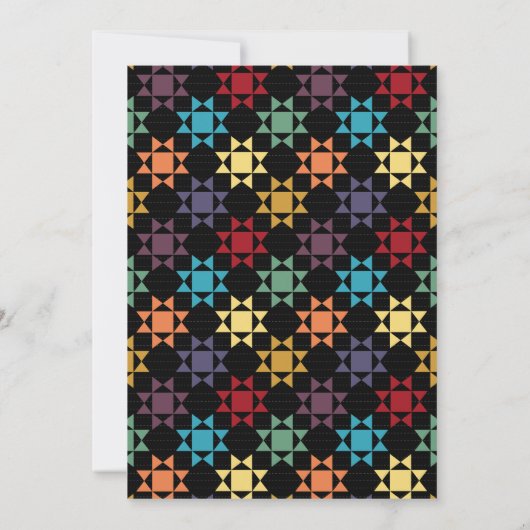 Amish Quilt Print Quilt Threading Custom Party Einladung (Rückseite)