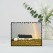 Amish Rainbow. Freunde Sprichwort. Postkarte (Stehend Vorderseite)