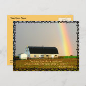 Amish Rainbow. Freunde Sprichwort. Postkarte (Vorne/Hinten)