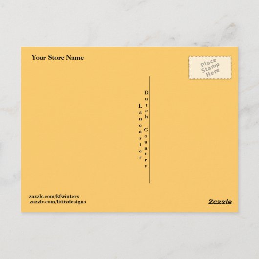 Amish Rainbow. Freunde Sprichwort. Postkarte (Rückseite)