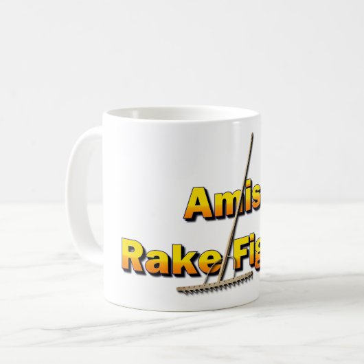Amish Rake Fighting Champion Kaffeetasse (Vorderseite Links)