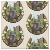 Amish Road Trip Horseshoe Stoff (Nahaufnahme)