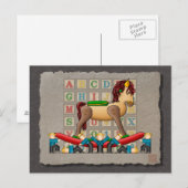 Amish Rocking Horse Postkarte (Vorne/Hinten)