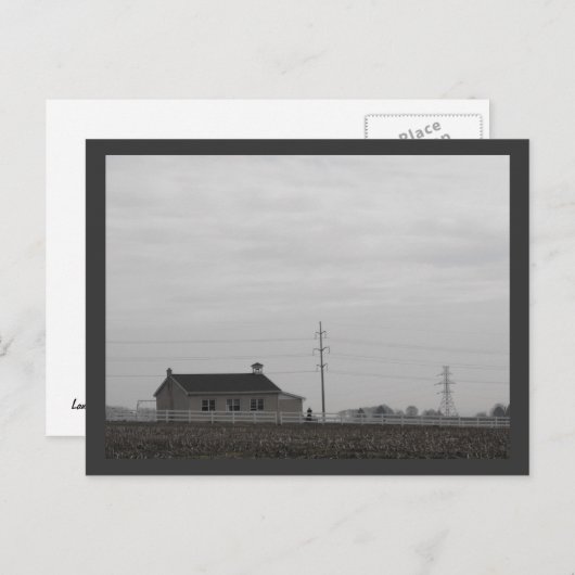 Amish Schoolhouse Postkarte (Vorne/Hinten)