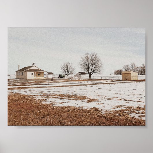 Amish-Schulhaus-Druck Poster (Vorne)