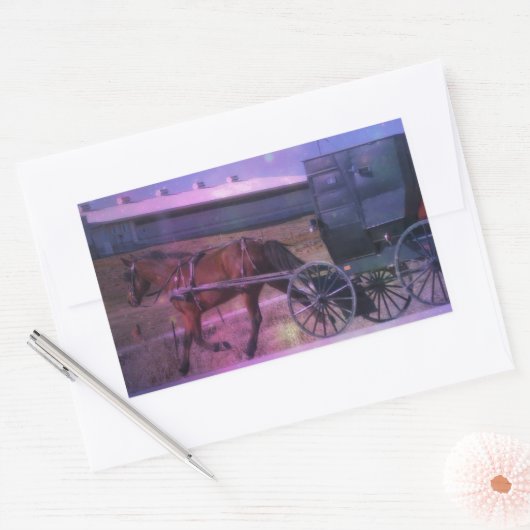 Amish Space Rechteckiger Aufkleber (Umschlag)