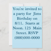 Amish Typ Einladung (Rückseite)