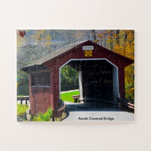 Amish überdachte Brücke Puzzle (Horizontal)