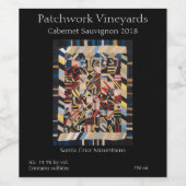 Amish-verrückte Quilt Weinetikett (Einzelnes Label)