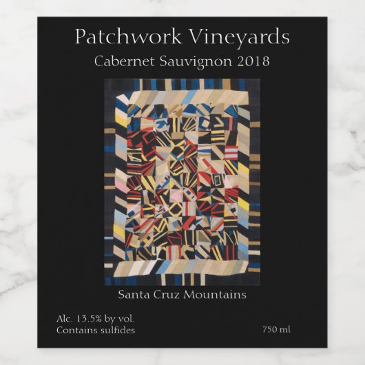 Amish-verrückte Quilt Weinetikett (Einzelnes Label)