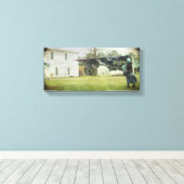 Amish Wäsche Day Leinwanddruck (Insitu (Holzboden))