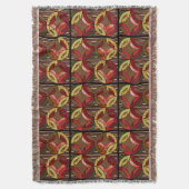 Amish Wedding Ring Quilt Muster in Herbstfarben Decke (Vorderseite Vertikal)