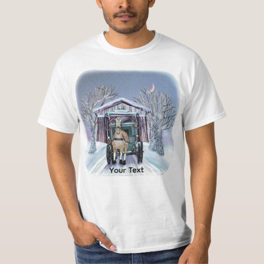 Amish Winter Covered Bridge  T-Shirt (Vorderseite)