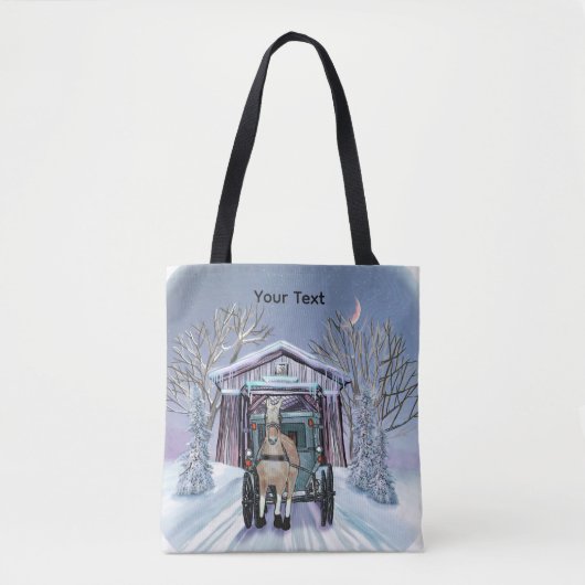 Amish Winter Covered Bridge  Tasche (Vorderseite)