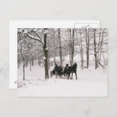 Amish Winter Snow Scene-Postcard Postkarte (Vorne/Hinten)