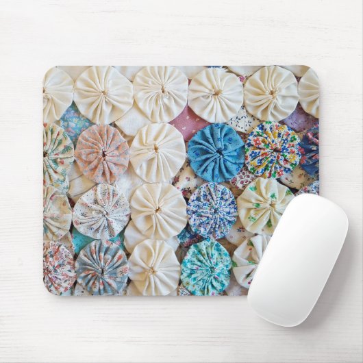 Amish Yo Yo Quilt Pattern Mousepad (Mit Mouse)