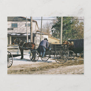 Amishman Parking Buggy Postkarte