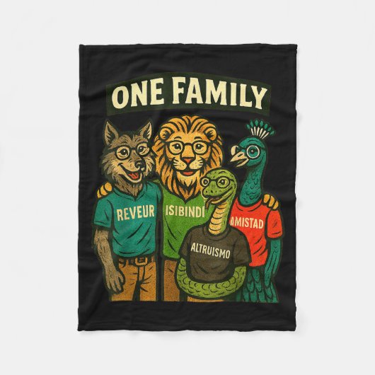 Amistad, Isibindi, Altruismo, Reveur 4 Houses 1 Fa Fleecedecke (Vorderseite)