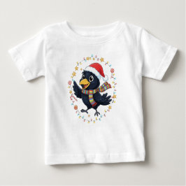 AMITA | Cheerful Crow - Holiday Lights Baby T-shirt