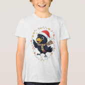 AMITA | Cheerful Crow - Holiday Lights Tri-Blend Shirt (Vorderseite)