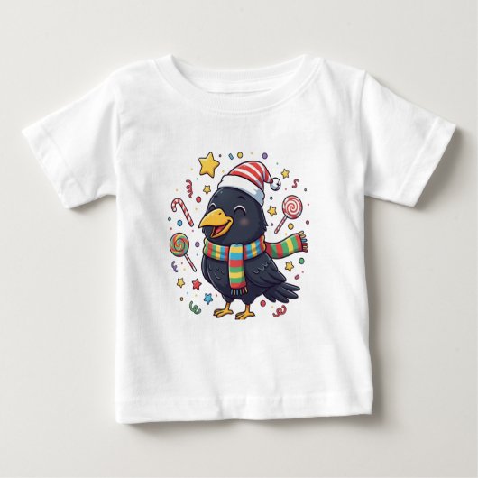 AMITA | Happy Crow - Candy Fun Baby T-shirt (Vorderseite)