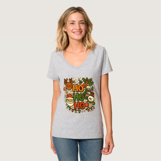 AMITA | HO HO HO Holiday Crew Tee (Vorderseite Vollansicht)