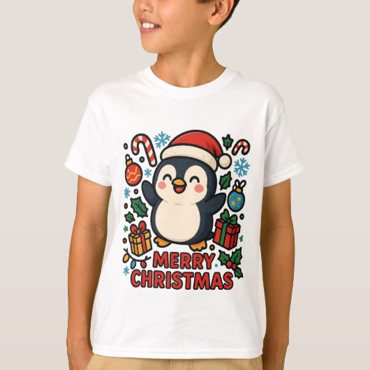 AMITA | Merry Christmas Penguin T-Shirt (Vorderseite)