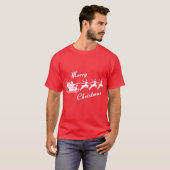 Amita - Santa Sleigh Christmas Design T-Shirt (Vorne ganz)