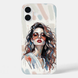 AMITA | Soft Pastel Art Frau Handyhüllen iPhone 16 Plus Hülle