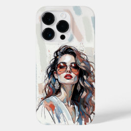 AMITA | Soft Pastel Art Frau Handyhüllen Case-Mate iPhone 14 Pro Hülle