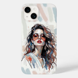 AMITA | Soft Pastel Art Frau Handyhüllen Case-Mate iPhone 14 Hülle
