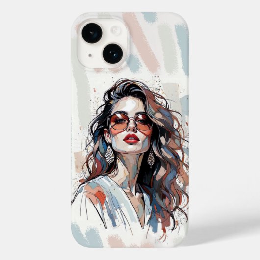 AMITA | Soft Pastel Art Woman Phone Cases (Rückseite)
