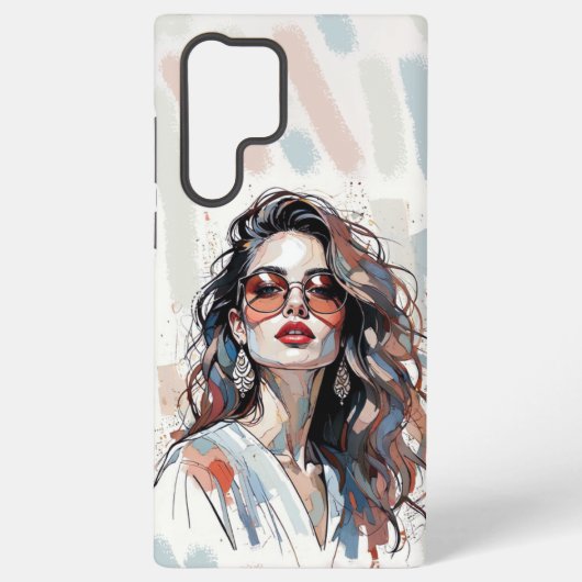 AMITA | Soft Pastel Art Woman Phone Cases Samsung Galaxy Hülle (Rückseite)
