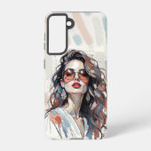 AMITA | Soft Pastel Art Woman Phone Cases Samsung Galaxy Hülle (Rückseite)