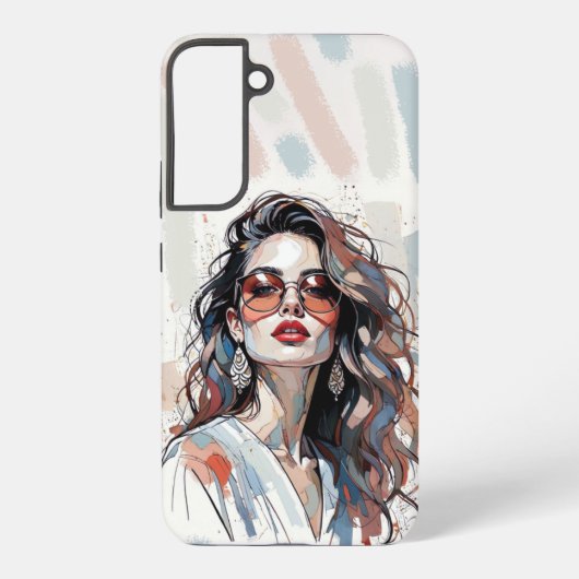AMITA | Soft Pastel Art Woman Phone Cases Samsung Galaxy Hülle (Rückseite)