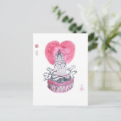 Amitabha Buddha Heart Postkarte (Stehend Vorderseite)