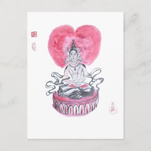 Amitabha Buddha Heart Postkarte (Vorderseite)