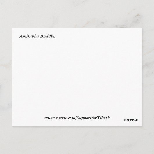 Amitabha Buddha Postkarte (Rückseite)